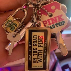 HTF Pink Road Trip key and charms